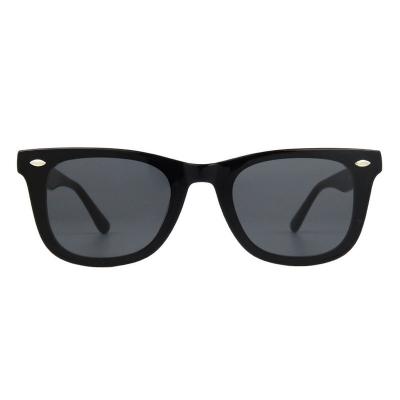 A10774(3) Unisex Spring Hinge black Acetate Full Rim Wayfarer Vintage Sunglasses Eyewear