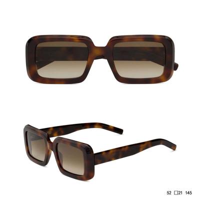 A10772(2) Women's Polarized crystal beige Acetate Full Rim Square Modern Sunglasses Eyewear