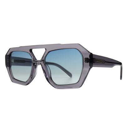 A10761(2) Unisex Polarized tortoise Acetate Full Rim Geometric Modern Sunglasses Eyewear