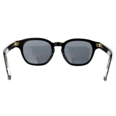 A10770(3) Unisex Premium Quality black Acetate Full Rim Round Modern Sunglasses Eyewear