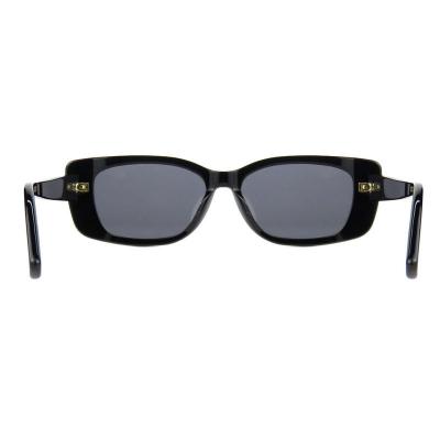 A10763-1(1) Women's Hand Polished black Acetate Full Rim Geometric Modern Sunglasses Eyewear
