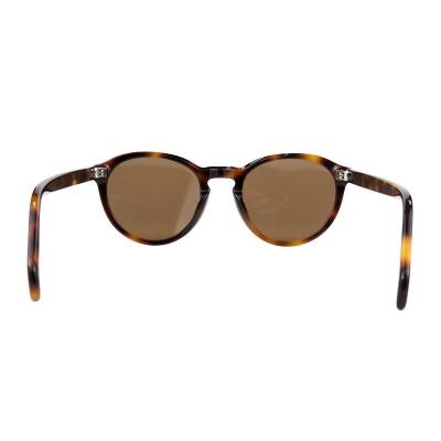 A10758(3) Unisex Hand Polished tortoise Acetate Full Rim Round Vintage Sunglasses Eyewear
