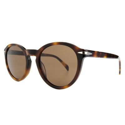 A10758(3) Unisex Hand Polished tortoise Acetate Full Rim Round Vintage Sunglasses Eyewear