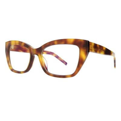 A10771-1(1) Women's UV400 Protection tortoise Acetate Full Rim Cat Eye Modern Sunglasses Eyewear