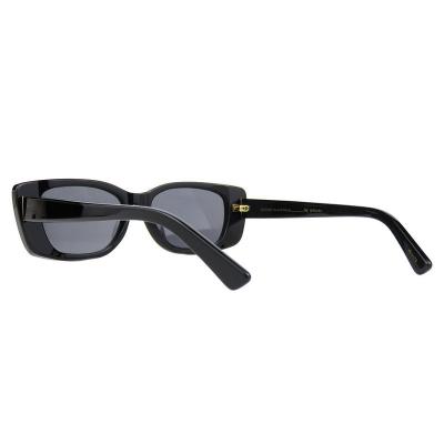 A10763-1(1) Women's Hand Polished black Acetate Full Rim Geometric Modern Sunglasses Eyewear