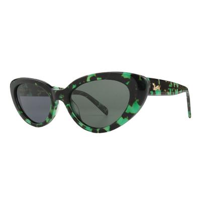 A10762-1(1) Women's Spring Hinge black Acetate Full Rim Cat Eye Vintage Sunglasses Eyewear