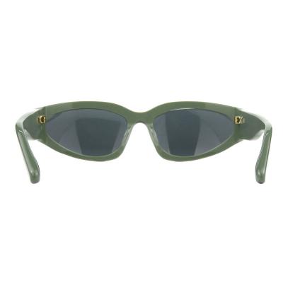 A10793(1) Unisex Spring Hinge olive green Acetate Full Rim Geometric Modern Sunglasses Eyewear