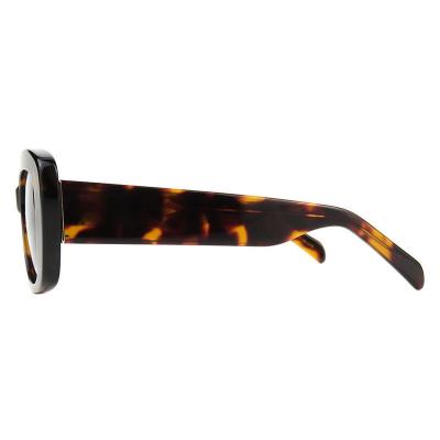 A10768(2) Women's Hand Polished black Acetate Full Rim Cat Eye Modern Sunglasses Eyewear