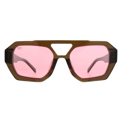 A10761(4) Unisex Spring Hinge tortoise Acetate Full Rim Geometric Modern Sunglasses Eyewear