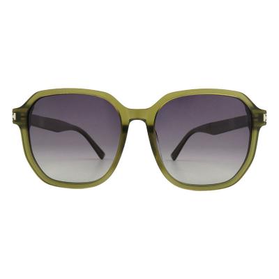 A10797(1) Unisex UV400 Protection olive green Acetate Full Rim Square Modern Sunglasses Eyewear