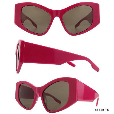 A10801(3) Women's Premium Quality ivory Acetate Full Rim Butterfly Modern Sunglasses Eyewear
