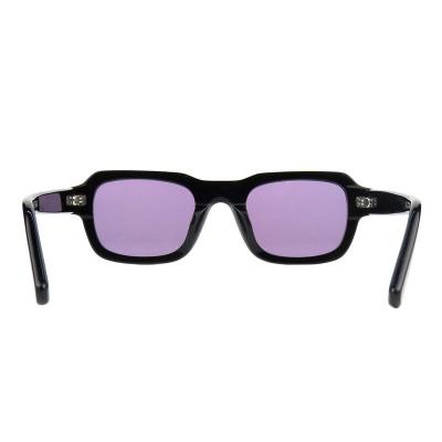 A10803(1) Unisex Hand Polished black Acetate Full Rim Square Modern Sunglasses Eyewear