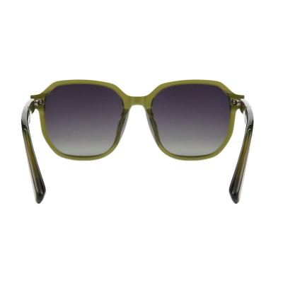 A10797(1) Unisex UV400 Protection olive green Acetate Full Rim Square Modern Sunglasses Eyewear
