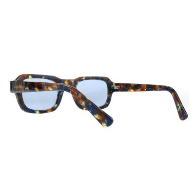 A10803(3) Unisex Hand Polished black Acetate Full Rim Square Modern Sunglasses Eyewear