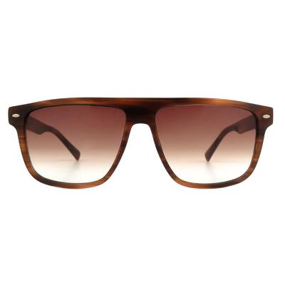 A10798(2) Unisex Polarized dark wood grain Acetate Full Rim Square Modern Sunglasses Eyewear