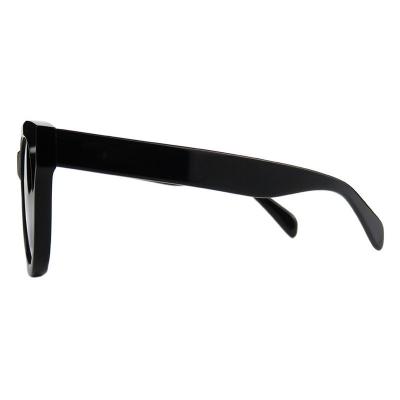 A10807(1) Women's Polarized black Acetate Full Rim Cat Eye Modern Sunglasses Eyewear