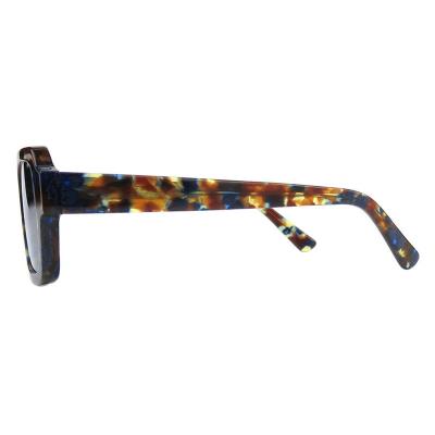 A10803(3) Unisex Hand Polished black Acetate Full Rim Square Modern Sunglasses Eyewear