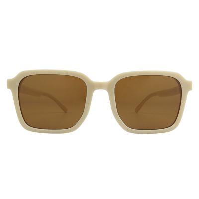 A10796(3) Unisex Premium Quality beige Acetate Full Rim Square Modern Sunglasses Eyewear