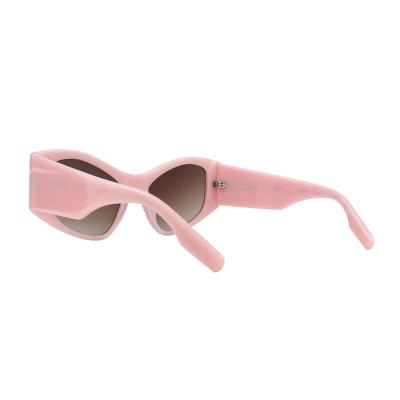 A10801(2) Women's UV400 Protection ivory Acetate Full Rim Butterfly Modern Sunglasses Eyewear
