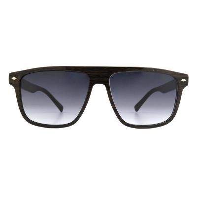 A10798(1) Unisex Polarized dark wood grain Acetate Full Rim Square Modern Sunglasses Eyewear