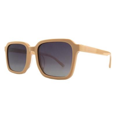 A10796(1) Unisex Premium Quality beige Acetate Full Rim Square Modern Sunglasses Eyewear