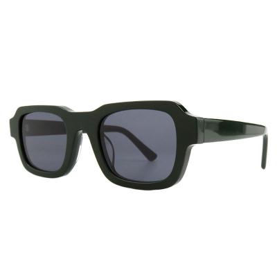 A10803(2) Unisex Polarized black Acetate Full Rim Square Modern Sunglasses Eyewear