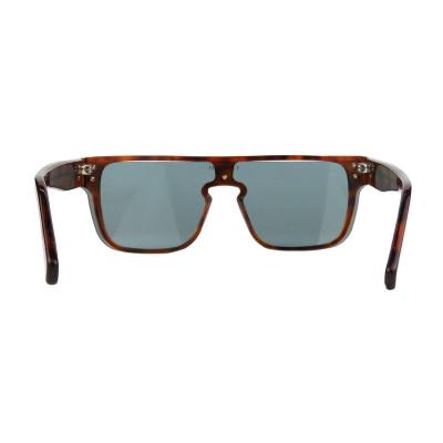 A10809(1) Unisex Spring Hinge tortoise Acetate Full Rim Shield Modern Sunglasses Eyewear