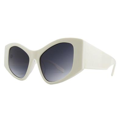 A10801(1) Women's Hand Polished ivory Acetate Full Rim Butterfly Modern Sunglasses Eyewear