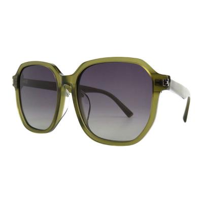 A10797(1) Unisex UV400 Protection olive green Acetate Full Rim Square Modern Sunglasses Eyewear