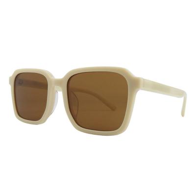 A10796(3) Unisex Premium Quality beige Acetate Full Rim Square Modern Sunglasses Eyewear