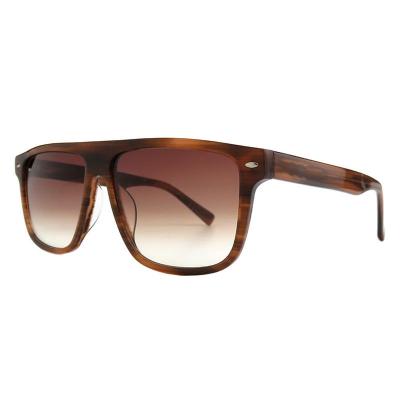 A10798(2) Unisex Polarized dark wood grain Acetate Full Rim Square Modern Sunglasses Eyewear
