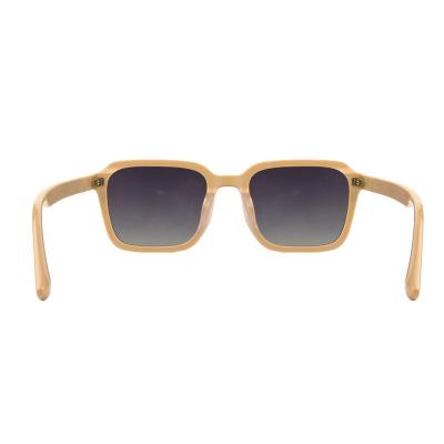 A10796(1) Unisex Premium Quality beige Acetate Full Rim Square Modern Sunglasses Eyewear