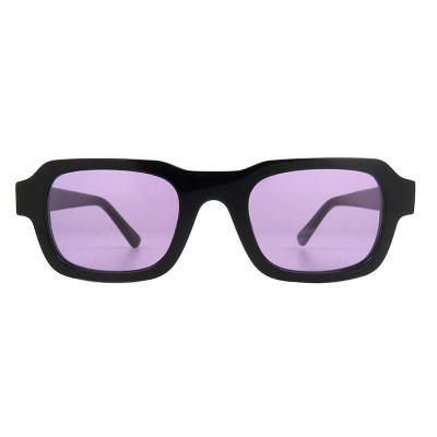 A10803(1) Unisex Hand Polished black Acetate Full Rim Square Modern Sunglasses Eyewear