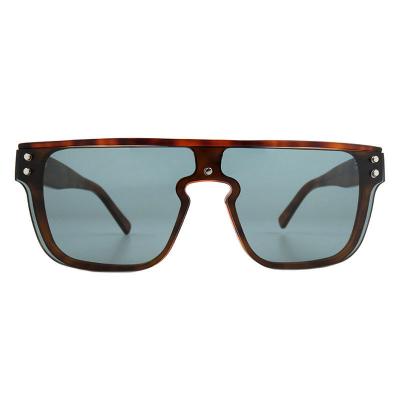 A10809(1) Unisex Spring Hinge tortoise Acetate Full Rim Shield Modern Sunglasses Eyewear