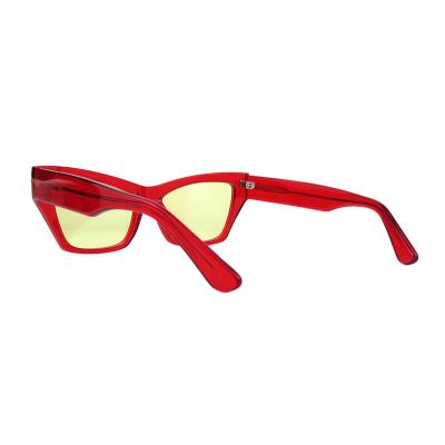 A10802(1) Women's Premium Quality red Acetate Full Rim Cat Eye Modern Sunglasses Eyewear