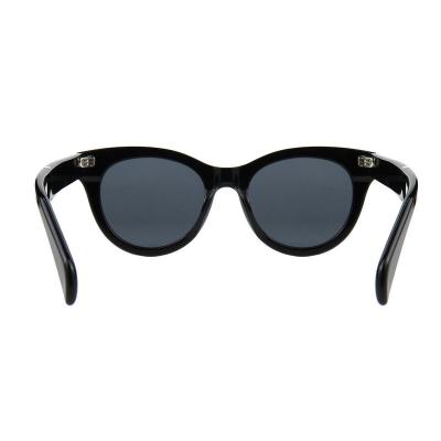 A10807(1) Women's Polarized black Acetate Full Rim Cat Eye Modern Sunglasses Eyewear