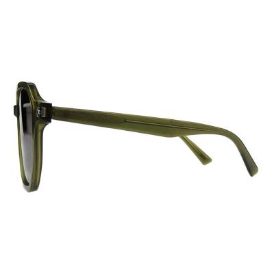 A10797(1) Unisex UV400 Protection olive green Acetate Full Rim Square Modern Sunglasses Eyewear