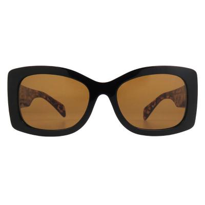 A10804(1) Women's Polarized black Acetate Full Rim Square Vintage Sunglasses Eyewear