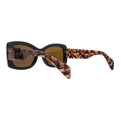 A10804(1) Women's Polarized black Acetate Full Rim Square Vintage Sunglasses Eyewear