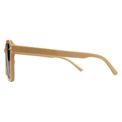A10796(1) Unisex Premium Quality beige Acetate Full Rim Square Modern Sunglasses Eyewear