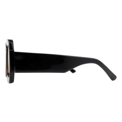 A10806(2) Women's Premium Quality black with gold trim Acetate Full Rim Square Luxury Sunglasses Eyewear