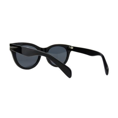 A10807(1) Women's Polarized black Acetate Full Rim Cat Eye Modern Sunglasses Eyewear