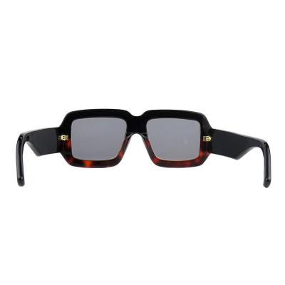 A10806(2) Women's Premium Quality black with gold trim Acetate Full Rim Square Luxury Sunglasses Eyewear