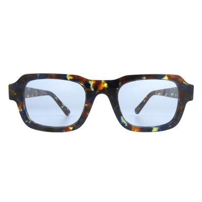A10803(3) Unisex Hand Polished black Acetate Full Rim Square Modern Sunglasses Eyewear