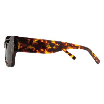 A10812(1) Unisex Scratch Resistant tortoise Acetate Full Rim Square Modern Sunglasses Eyewear