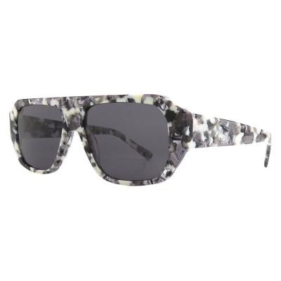 A10819(3) Unisex Premium Quality black Acetate Full Rim Geometric Modern Sunglasses Eyewear
