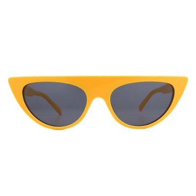 A10825(1) Women's Polarized yellow Acetate Full Rim Cat Eye Vintage Sunglasses Eyewear