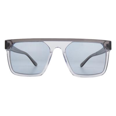 A10835(3) Unisex Hand Polished crystal gray Acetate Full Rim Shield Modern Sunglasses Eyewear