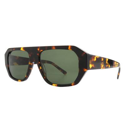 A10819(2) Unisex UV400 Protection black Acetate Full Rim Geometric Modern Sunglasses Eyewear