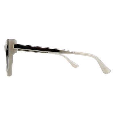 A10823(1) Unisex Durable crystal marble / pearlescent white Acetate Full Rim Square Modern Sunglasses Eyewear